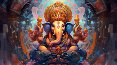 illusion Religious Multicolor Wallpaper(45 cm x 33 cm)