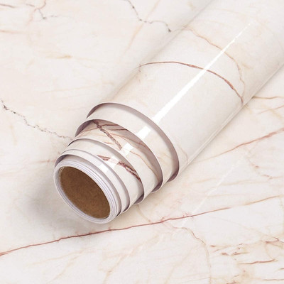 YOGVAYNA Vinyl Decorative Beige Wallpaper(L x W: 200 cm x 60 cm)