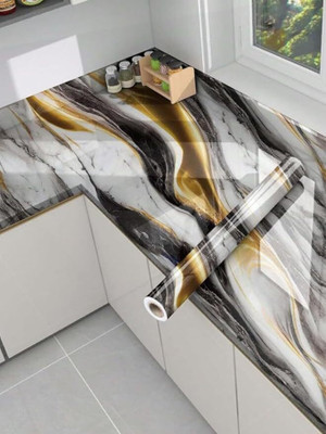 Soomthen Vinyl Abstract Multicolor Wallpaper(L x W: 200 cm x 60 cm, Pack of 4)