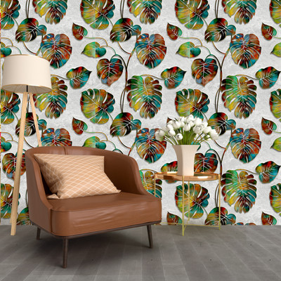 We Kreate Vinyl Nature Green Wallpaper(L x W: 255 cm x 45 cm)