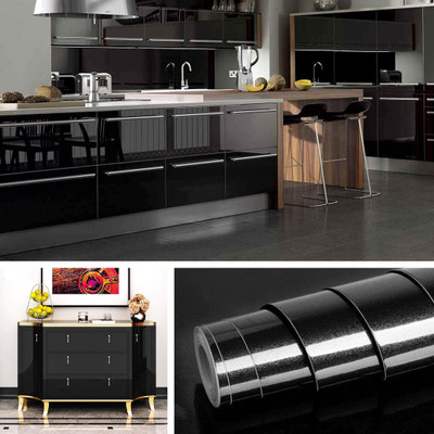 Walper Foils, Paper Abstract Black Wallpaper(L x W: 200 cm x 60 cm)