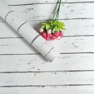 Wolpin PVC Classics White Wallpaper(L x W: 500 cm x 45 cm)