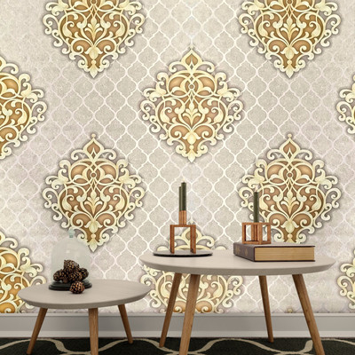 PERFECT DECOR Embossed Classics Gold Wallpaper(L x W: 1000 cm x 53 cm)