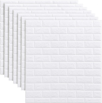 CRIYALE Classics White Wallpaper(70 cm x 77 cm, Pack of 7)