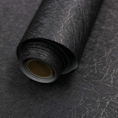 FOKRIM Vinyl Decorative Black Wallpaper(L x W: 300 cm x 45 cm)