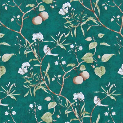 Uratech Vinyl Floral & Botanical Green Wallpaper(L x W: 500 cm x 45 cm)