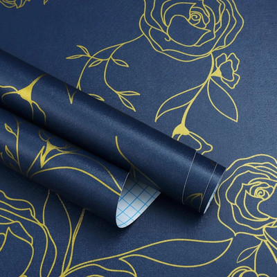 VRTREND Vinyl Nature Blue Wallpaper(L x W: 100 cm x 45 cm, Pack of 3)
