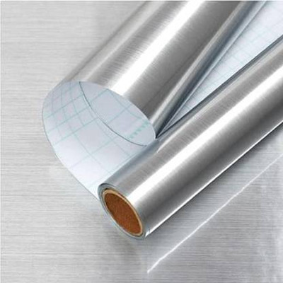 SIA VENDORS Vinyl Abstract Silver Wallpaper(L x W: 30 cm x 127 cm)