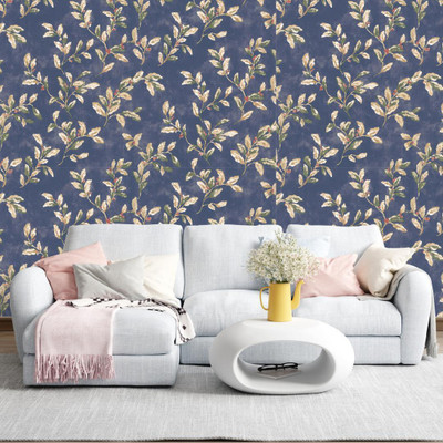 Wallmonks 100 cm Leaves Self Adhesive Sticker(Pack of 1)