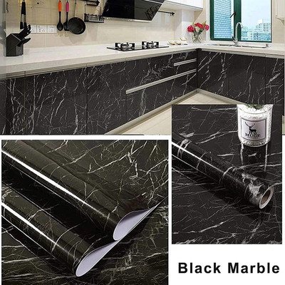 Krique Foils Abstract Black Wallpaper(L x W: 60 cm x 200 cm)