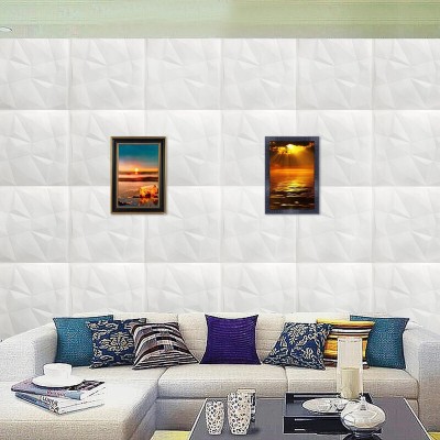 Floppy Decorative White Wallpaper(70 cm x 70 cm)