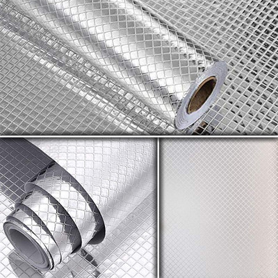 Walper Foils Abstract Silver Wallpaper(L x W: 200 cm x 60 cm)