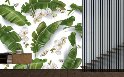 Guru Production Vinyl Floral & Botanical Multicolor Wallpaper(L x W: 200 cm x 40 cm, Pack of 2)
