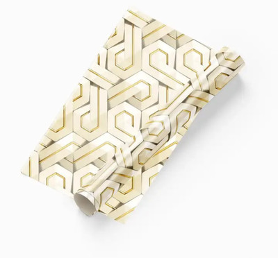 Jas Enterprise Vinyl Abstract Gold Wallpaper(L x W: 250 cm x 45 cm)