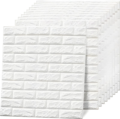Ansari Decor Decorative White Wallpaper(77 cm x 70 cm)