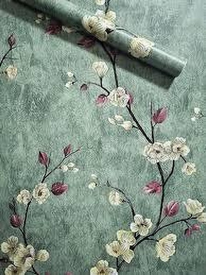 RedBloom Floral & Botanical Multicolor Wallpaper(200 cm x 45 cm)