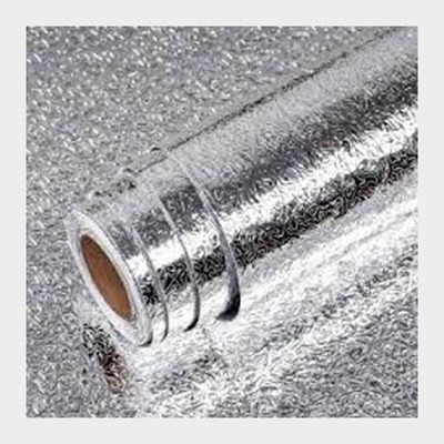 CRAZE IMPEX Foils Classics Silver Wallpaper(L x W: 200 cm x 60 cm)