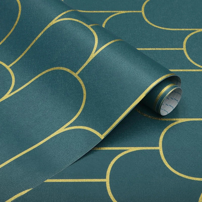 KAAF Vinyl Abstract Green Wallpaper(L x W: 500 cm x 45 cm)