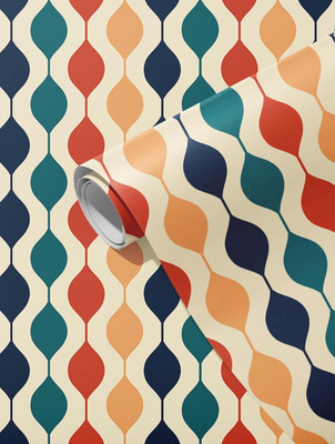 Jas Enterprise Vinyl Architecture Multicolor Wallpaper(L x W: 500 cm x 45 cm)