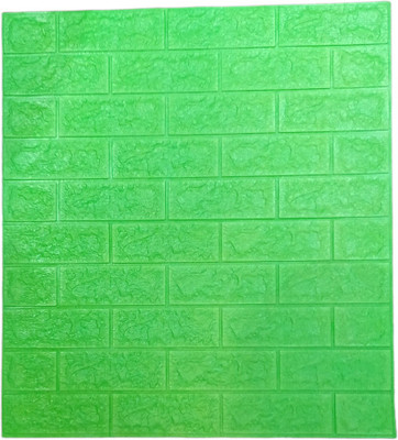 Ansari Decor Vinyl Decorative Green Wallpaper(L x W: 70 cm x 70 cm)