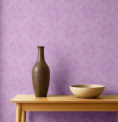 S4Sassy Vinyl Abstract Purple Wallpaper(L x W: 304 cm x 63 cm)