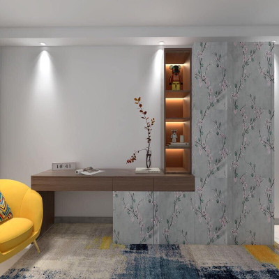 AURORA SHOPPE Abstract Grey Wallpaper(400 cm x 45 cm)