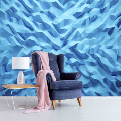 Guru Production Vinyl Decorative Blue Wallpaper(L x W: 243 cm x 40 cm)