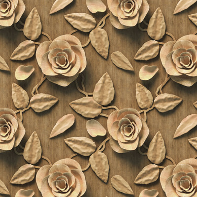Guru Production Architecture Brown Wallpaper(1000 cm x 45 cm)