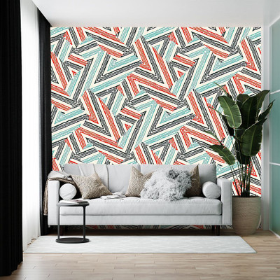 wallpics Vinyl Abstract Multicolor Wallpaper(L x W: 200 cm x 35 cm)