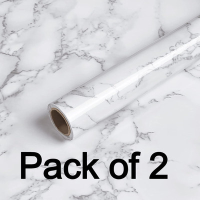 StrongZone Foils Classics White Wallpaper(L x W: 60 cm x 200 cm, Pack of 2)