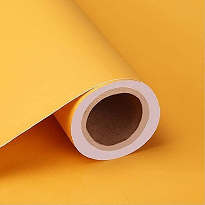 GreeWelt Vinyl Decorative Yellow Wallpaper(L x W: 200 cm x 41 cm)
