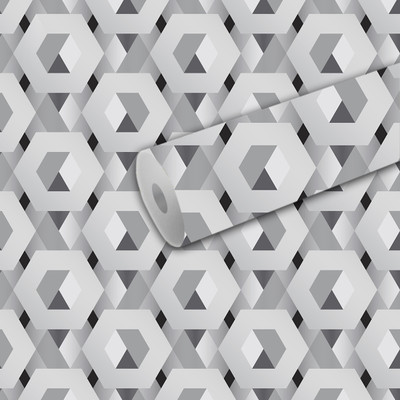 B N PRINT Abstract Multicolor Wallpaper(244 cm x 40 cm)