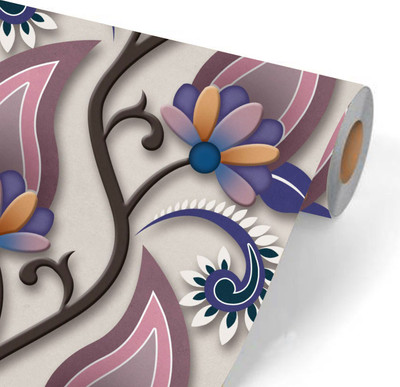 We Kreate Vinyl Decorative Multicolor Wallpaper(L x W: 250 cm x 45 cm)
