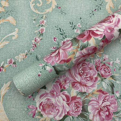 HOMEMATES Vinyl Floral & Botanical Multicolor Wallpaper(L x W: 304.8 cm x 45.72 cm)