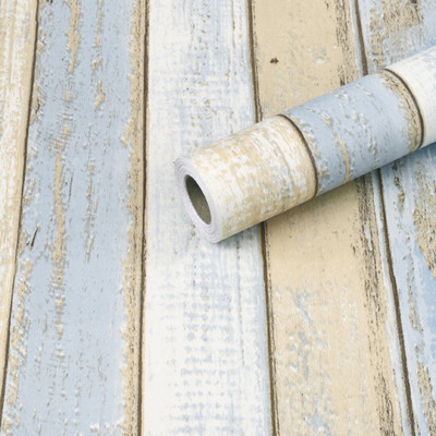Tlismi Vinyl Decorative Blue Wallpaper(L x W: 500 cm x 45 cm)