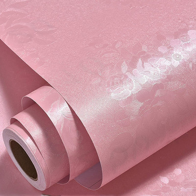 SV collections Decorative Pink Wallpaper(1000 cm x 45 cm)