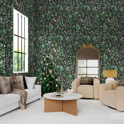 Jaychan Vinyl Floral & Botanical Green Wallpaper(L x W: 1000 cm x 45 cm)