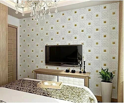 INDO MART Architecture White Wallpaper(70 cm x 70 cm)