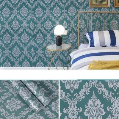 shopwave Vinyl Abstract Green Wallpaper(L x W: 100 cm x 45 cm)