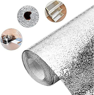 Amar Enterprise Paper Decorative Silver Wallpaper(L x W: 200 cm x 60 cm)