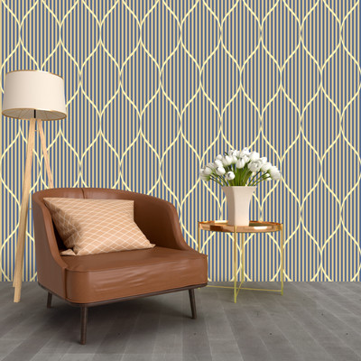 We Kreate Vinyl Decorative Blue Wallpaper(L x W: 250 cm x 45 cm)