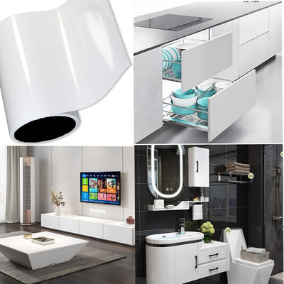 FEELPZONE Vinyl Abstract White Wallpaper(L x W: 121.92 cm x 38.1 cm)