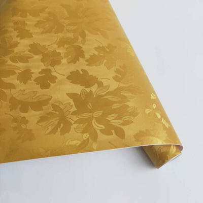 AURORA SHOPPE Vinyl Abstract Gold Wallpaper(L x W: 600 cm x 45 cm)