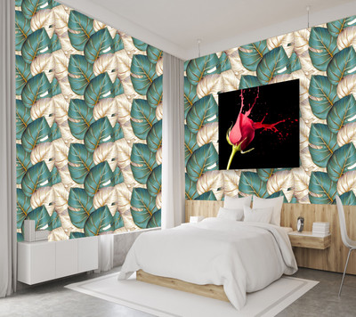 We Kreate Vinyl Nature Green Wallpaper(L x W: 255 cm x 45 cm)