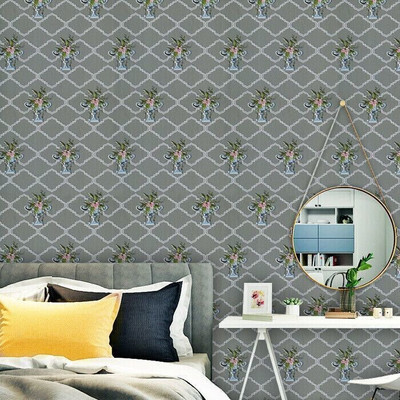 AURORA SHOPPE Abstract Grey Wallpaper(400 cm x 45 cm)