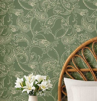 S4Sassy Vinyl Decorative Green Wallpaper(L x W: 304 cm x 63 cm)