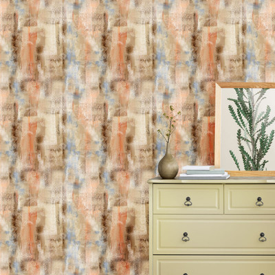 texoro Vinyl Architecture Brown Wallpaper(L x W: 230 cm x 41 cm)
