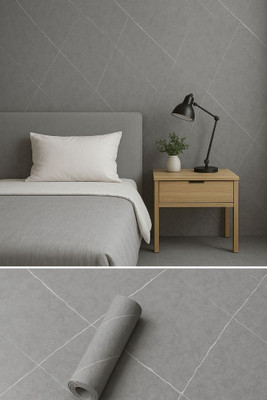 laheri Foils Abstract Grey Wallpaper(L x W: 60 cm x 200 cm)