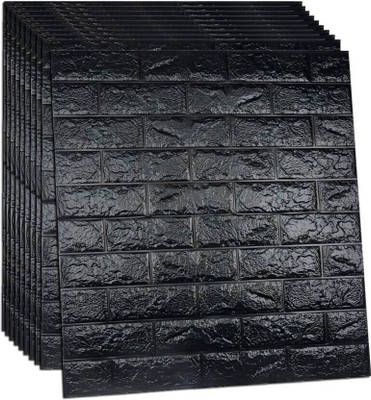 BDM Vinyl Abstract Black Wallpaper(L x W: 70 cm x 77 cm)