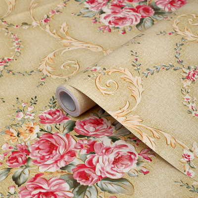Flipkart SmartBuy Vinyl Floral & Botanical Multicolor Wallpaper(L x W: 300 cm x 40 cm)